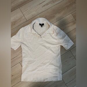 Banana Republic Men's Textured Cream Polo